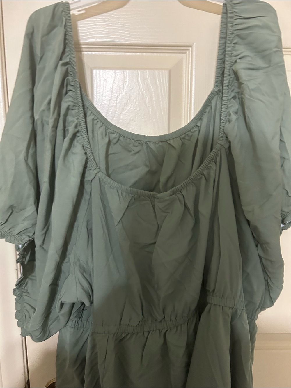 torrid Sage Green Midi Dress with Elastic Waist - Picture 5 of 9